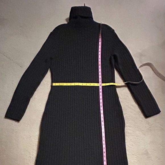 DKNY CITY  Maxi Gray Ribbed Knit Turtleneck  Dress, Size XL - Picture 13 of 16